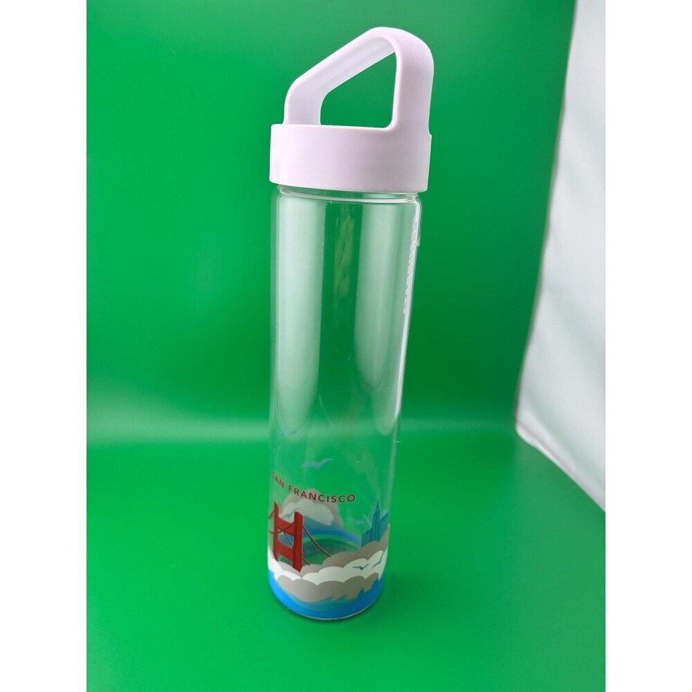 Starbucks 2016 San Francisco Glass Water Bottle You Are Here Golden Gate Bridge